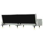 Canapé-lit deux places en velours avec coussins – 85 x 35 x 27,6"
