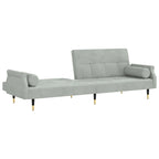 Canapé-lit deux places en velours avec coussins – 85 x 35 x 27,6"