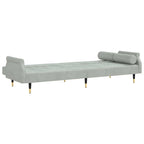 Canapé-lit deux places en velours avec coussins – 85 x 35 x 27,6"