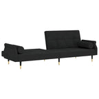 Canapé-lit deux places en velours avec coussins – 85 x 35 x 27,6"