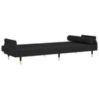 Canapé-lit deux places en velours avec coussins – 85 x 35 x 27,6"