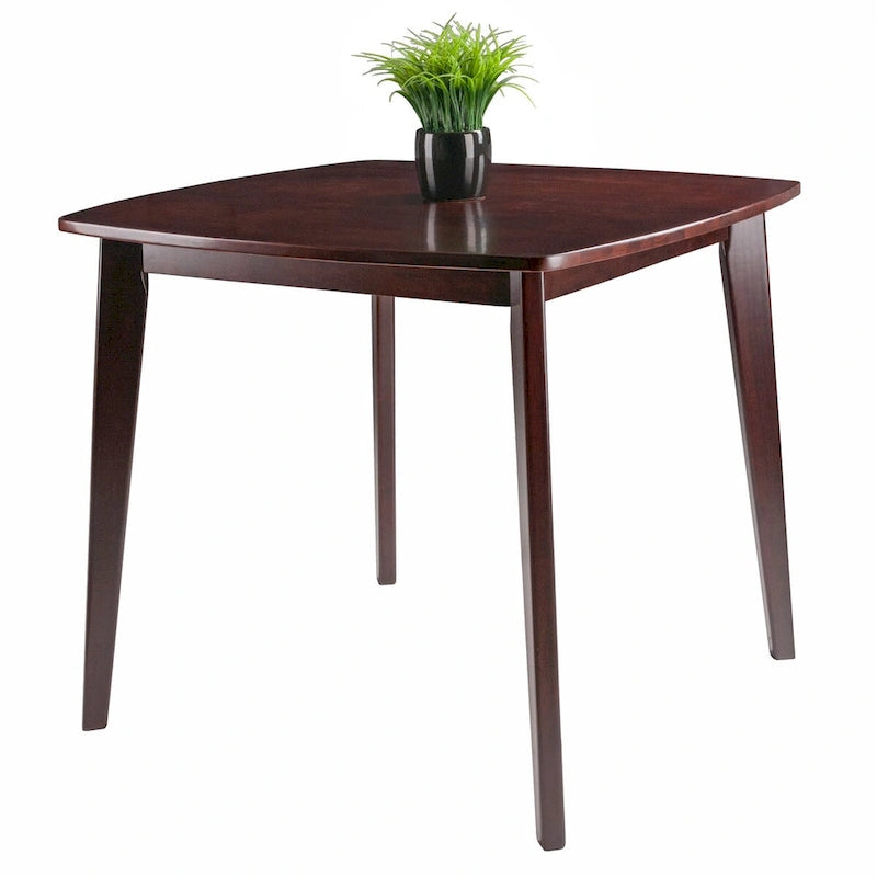 Table à manger en bois massif - Noyer, 34.02 x 34.02 x 29.33 pouces