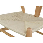 Lot de 2 chaises de salle à manger en bois avec assise en corde tressée