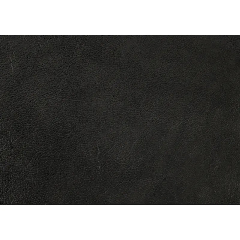 Causeuse de 60 pouces, cuir véritable et similicuir gris, bois massif