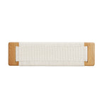 Banc en bois massif avec assise en cannage