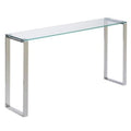Console à plateau en verre et cadre en métal