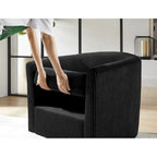 Fauteuil d'appoint pivotant à 360° avec pouf