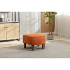 Fauteuil tonneau rembourré avec pouf