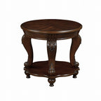 Table d'appoint ronde de 22 pouces avec étagère inférieure