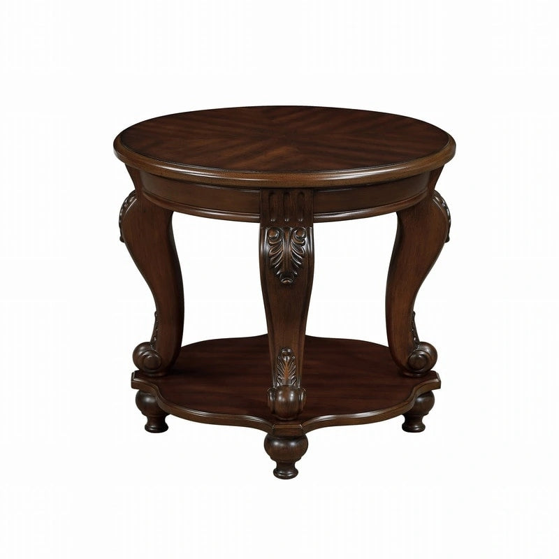 Table d'appoint ronde de 22 pouces avec étagère inférieure