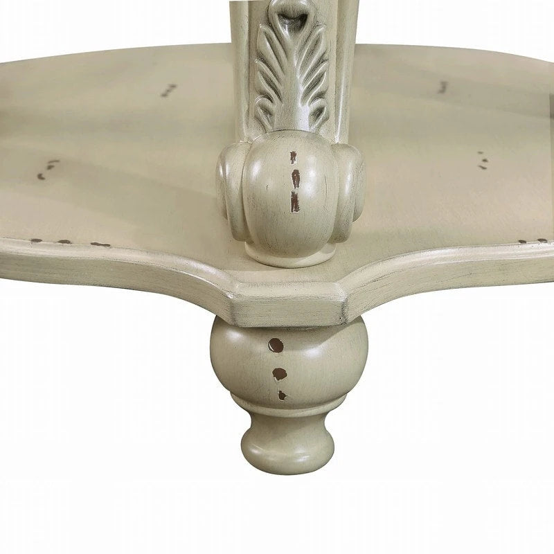 Table d'appoint ronde de 22 pouces avec étagère inférieure
