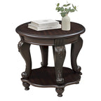Table d'appoint ronde de 22 pouces avec étagère inférieure