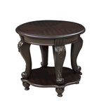 Table d'appoint ronde de 22 pouces avec étagère inférieure
