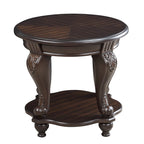 Table d'appoint ronde de 22 pouces avec étagère inférieure
