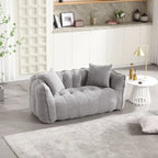 Pouf doux avec intérieur en mousse – Fauteuil inclinable carré pour le jeu vidéo et la télévision
