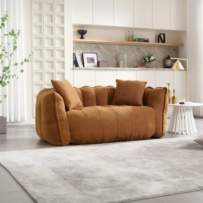 Pouf doux avec intérieur en mousse – Fauteuil inclinable carré pour le jeu vidéo et la télévision