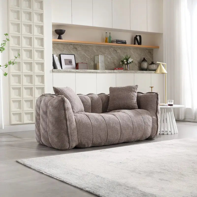 Pouf doux avec intérieur en mousse – Fauteuil inclinable carré pour le jeu vidéo et la télévision
