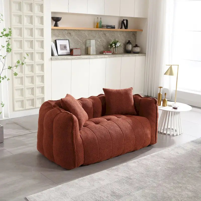 Pouf doux avec intérieur en mousse – Fauteuil inclinable carré pour le jeu vidéo et la télévision