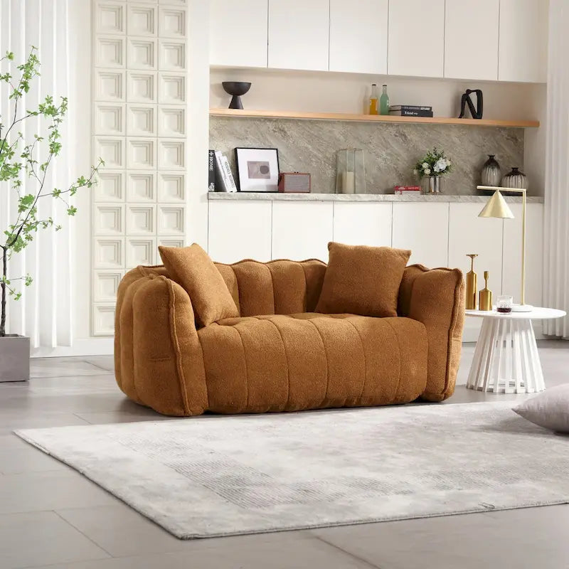 Pouf doux avec intérieur en mousse – Fauteuil inclinable carré pour le jeu vidéo et la télévision