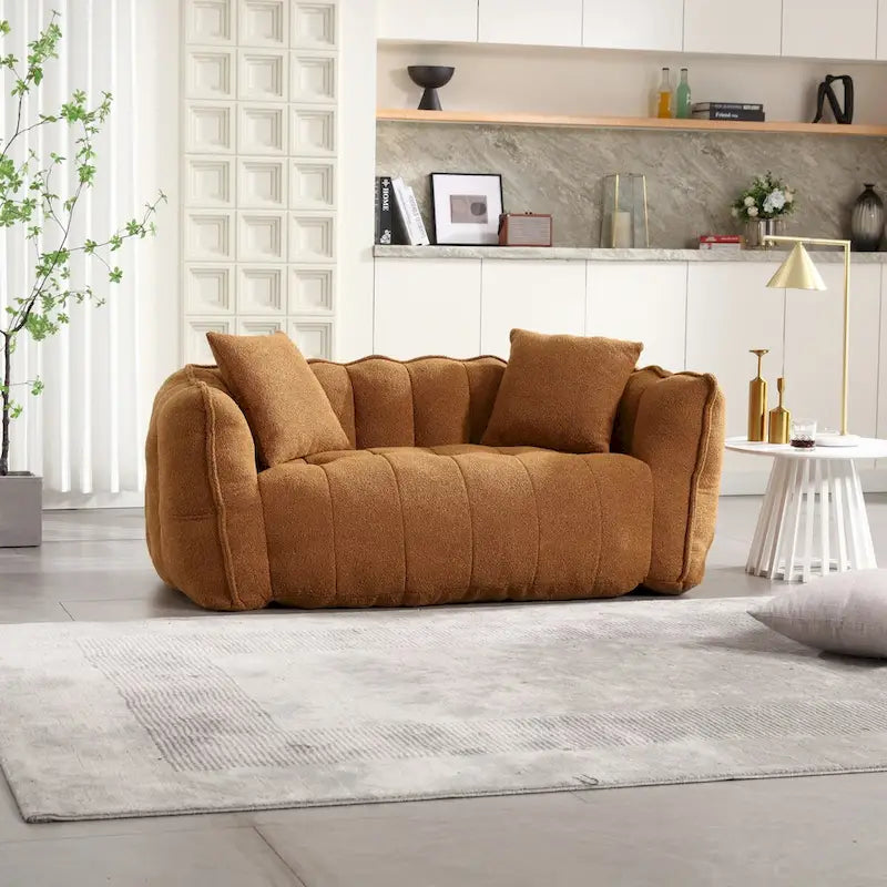 Pouf doux avec intérieur en mousse – Fauteuil inclinable carré pour le jeu vidéo et la télévision