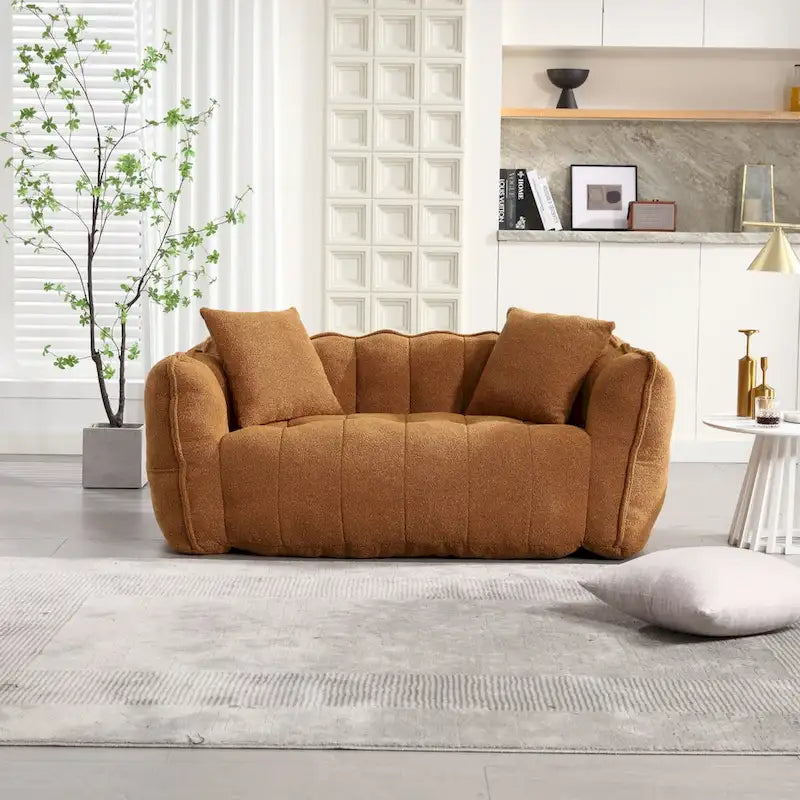 Pouf doux avec intérieur en mousse – Fauteuil inclinable carré pour le jeu vidéo et la télévision