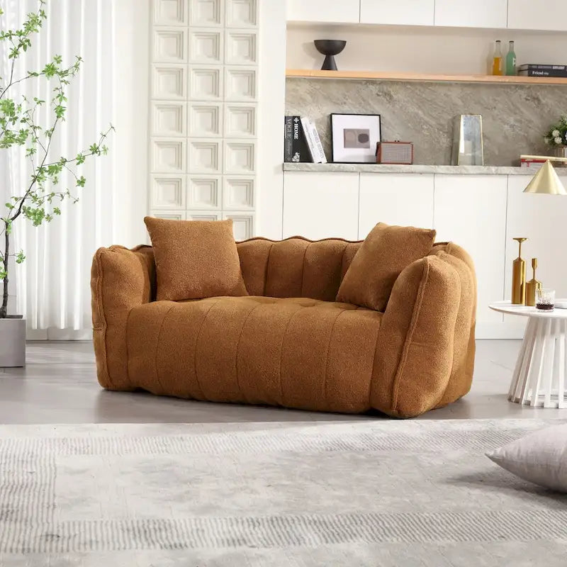 Pouf doux avec intérieur en mousse – Fauteuil inclinable carré pour le jeu vidéo et la télévision