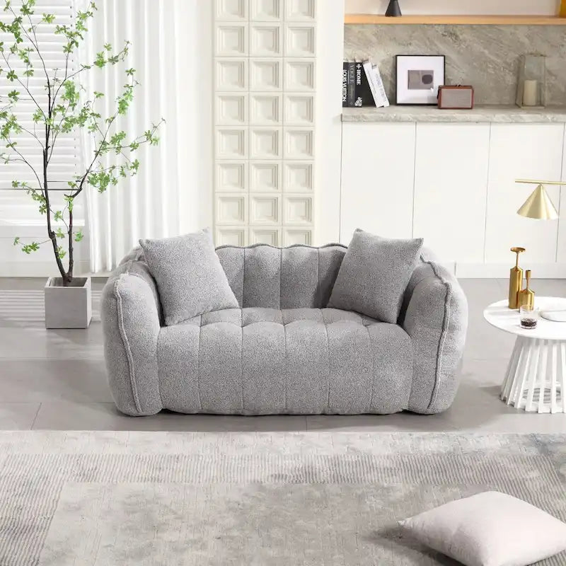 Pouf doux avec intérieur en mousse – Fauteuil inclinable carré pour le jeu vidéo et la télévision