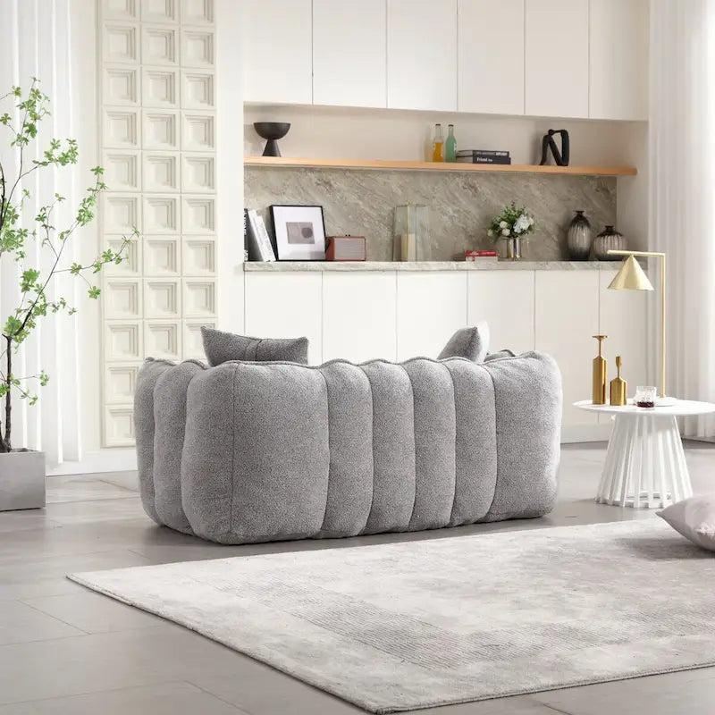Pouf doux avec intérieur en mousse – Fauteuil inclinable carré pour le jeu vidéo et la télévision