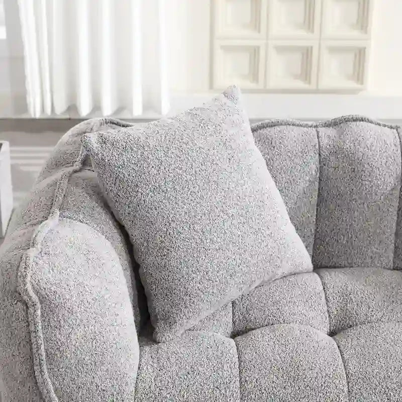 Pouf doux avec intérieur en mousse – Fauteuil inclinable carré pour le jeu vidéo et la télévision