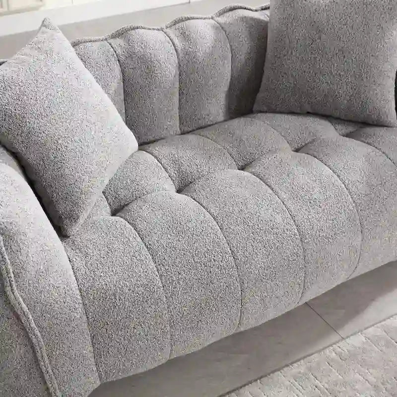 Pouf doux avec intérieur en mousse – Fauteuil inclinable carré pour le jeu vidéo et la télévision
