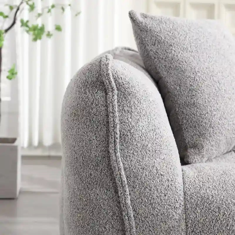 Pouf doux avec intérieur en mousse – Fauteuil inclinable carré pour le jeu vidéo et la télévision