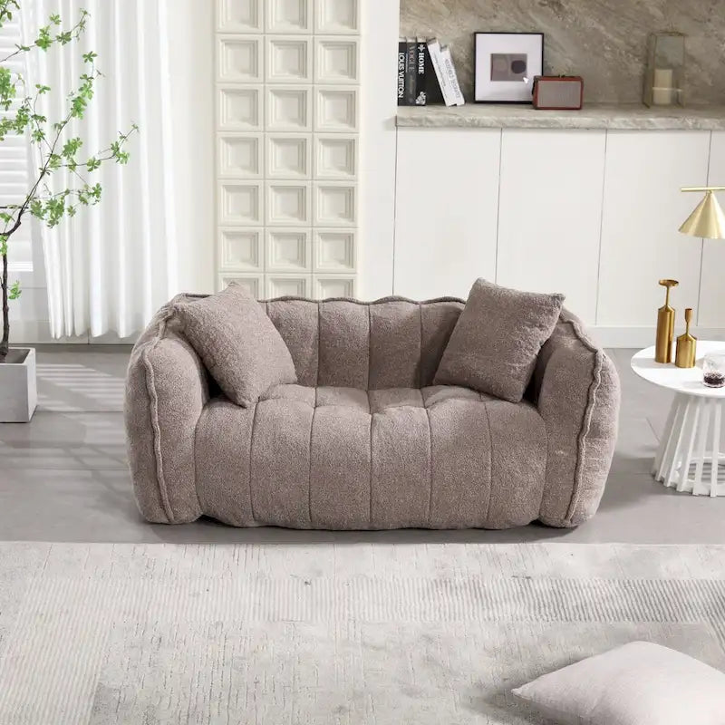 Pouf doux avec intérieur en mousse – Fauteuil inclinable carré pour le jeu vidéo et la télévision