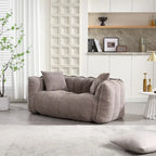 Pouf doux avec intérieur en mousse – Fauteuil inclinable carré pour le jeu vidéo et la télévision