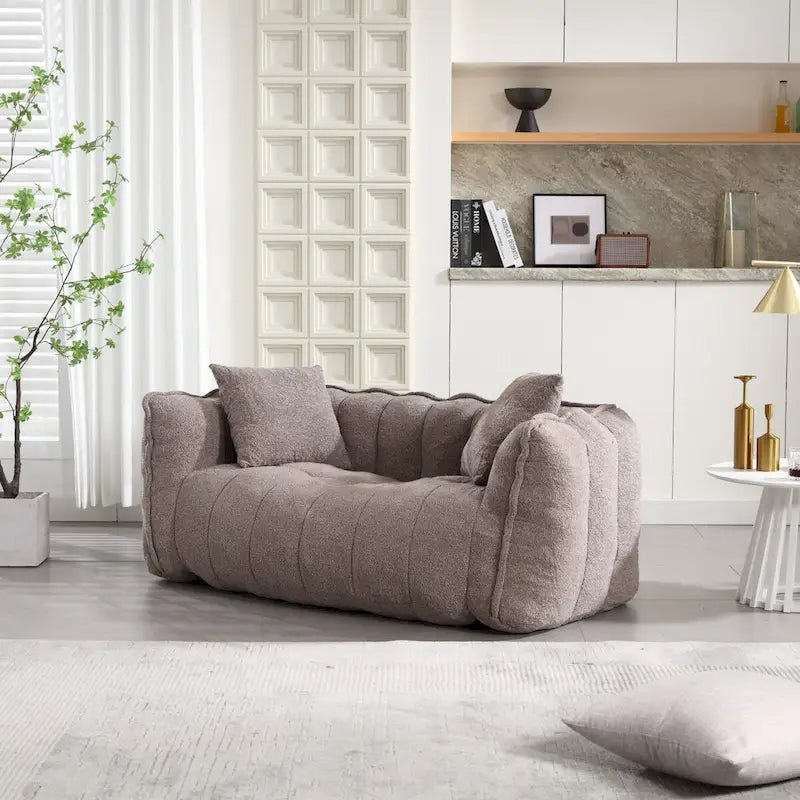 Pouf doux avec intérieur en mousse – Fauteuil inclinable carré pour le jeu vidéo et la télévision