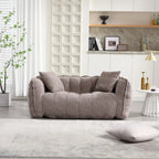 Pouf doux avec intérieur en mousse – Fauteuil inclinable carré pour le jeu vidéo et la télévision