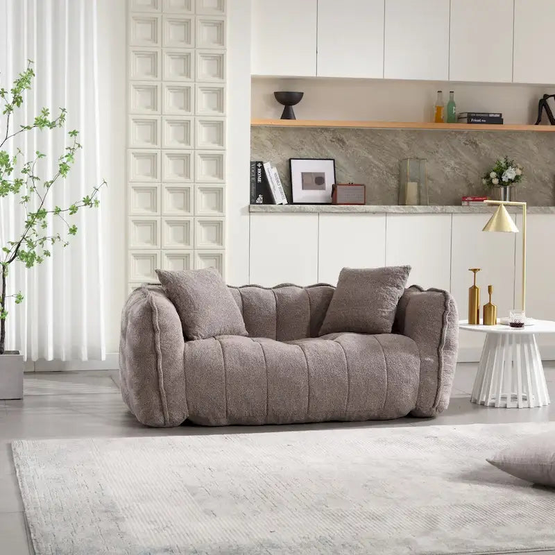 Pouf doux avec intérieur en mousse – Fauteuil inclinable carré pour le jeu vidéo et la télévision