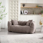 Pouf doux avec intérieur en mousse – Fauteuil inclinable carré pour le jeu vidéo et la télévision