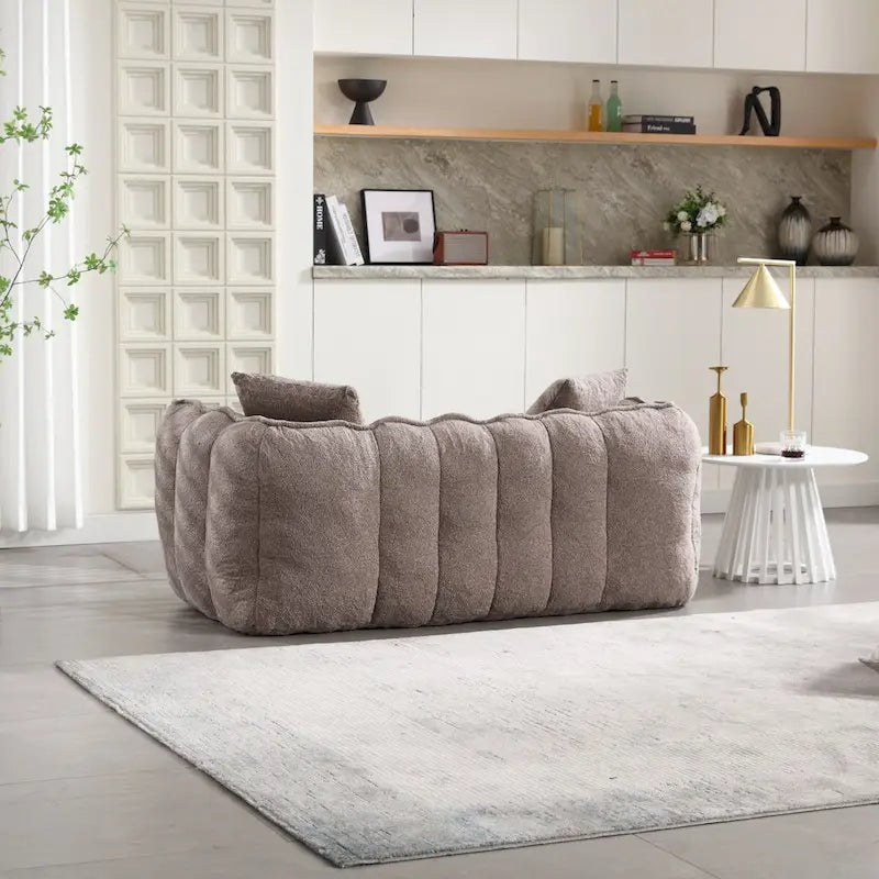 Pouf doux avec intérieur en mousse – Fauteuil inclinable carré pour le jeu vidéo et la télévision