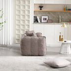 Pouf doux avec intérieur en mousse – Fauteuil inclinable carré pour le jeu vidéo et la télévision