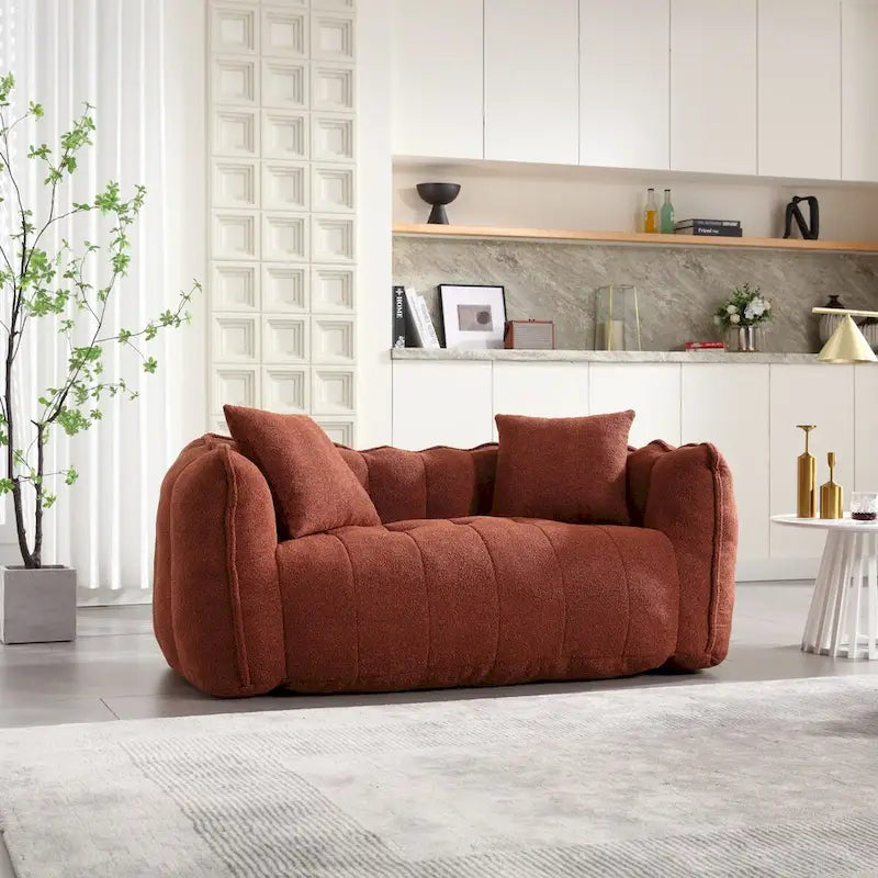 Pouf doux avec intérieur en mousse – Fauteuil inclinable carré pour le jeu vidéo et la télévision