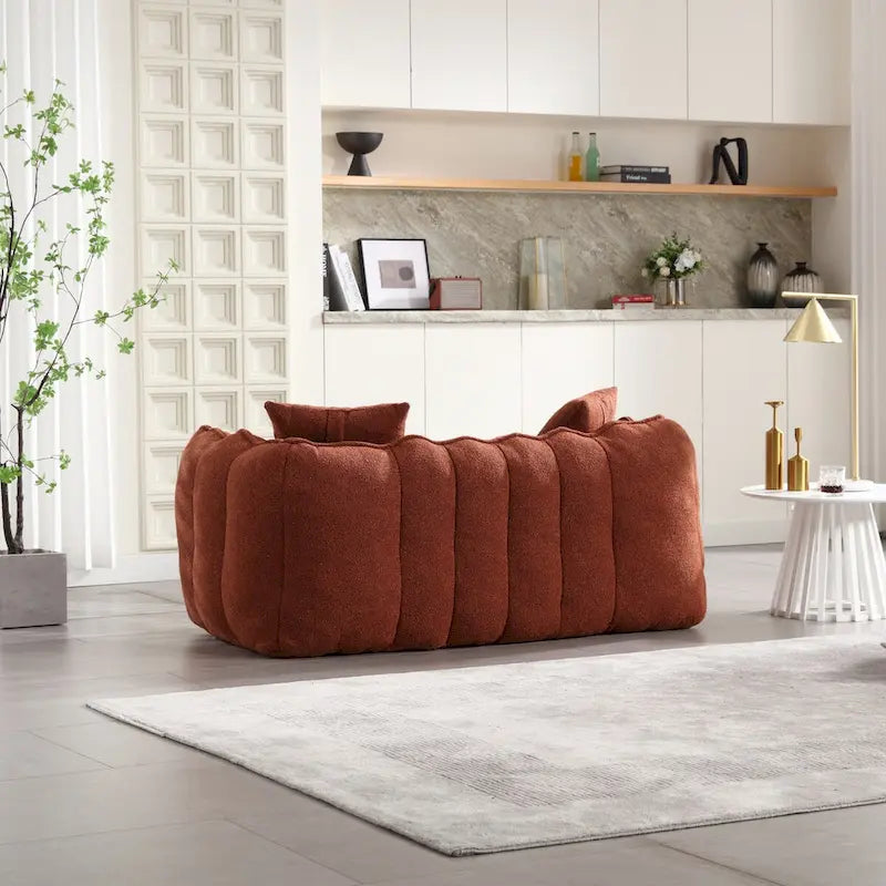 Pouf doux avec intérieur en mousse – Fauteuil inclinable carré pour le jeu vidéo et la télévision
