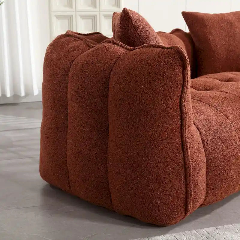 Pouf doux avec intérieur en mousse – Fauteuil inclinable carré pour le jeu vidéo et la télévision