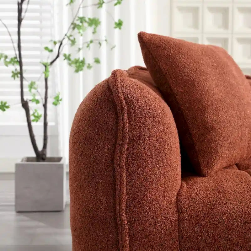 Pouf doux avec intérieur en mousse – Fauteuil inclinable carré pour le jeu vidéo et la télévision