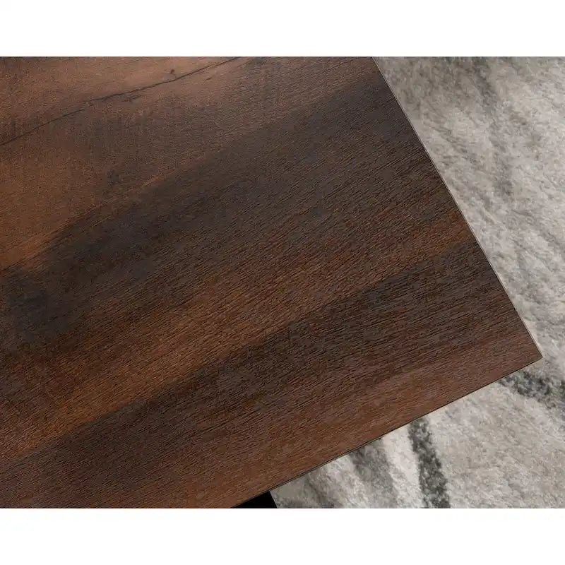 Bureau en L avec tiroirs et espace de rangement pour dossiers