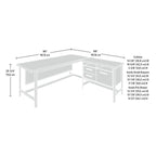 Bureau en L avec tiroirs et espace de rangement pour dossiers