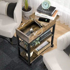 Table d'appoint avec ports USB et prises électriques