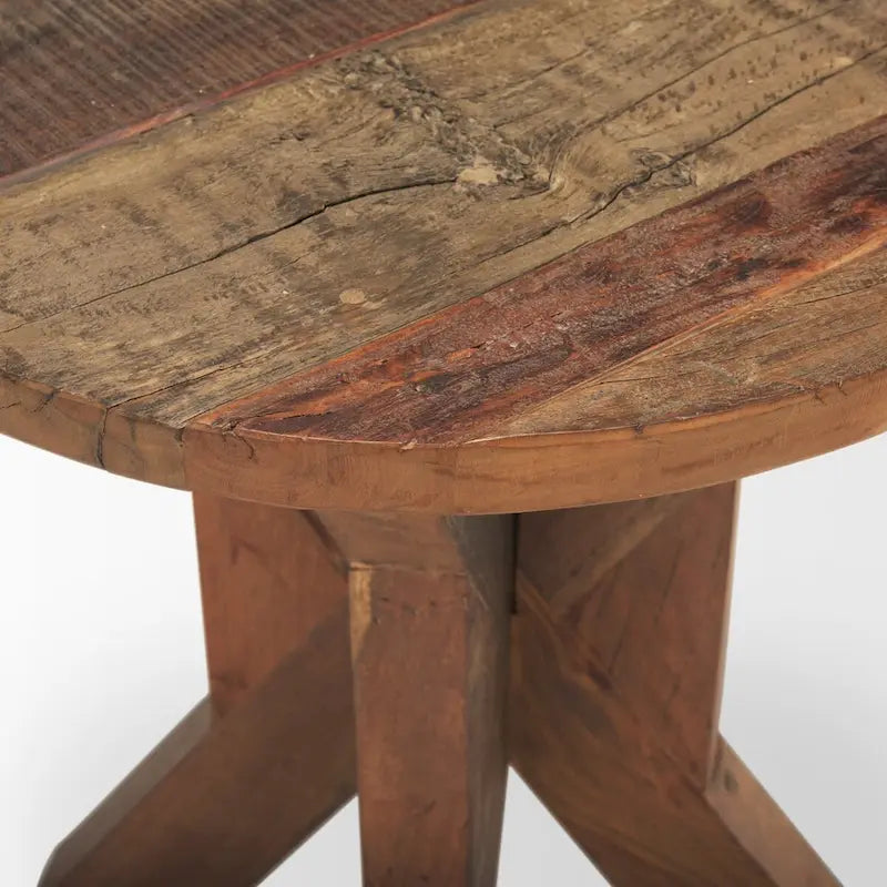Table d'appoint en bois marron - 25.8"L x 25.8"l x 26.0"H
