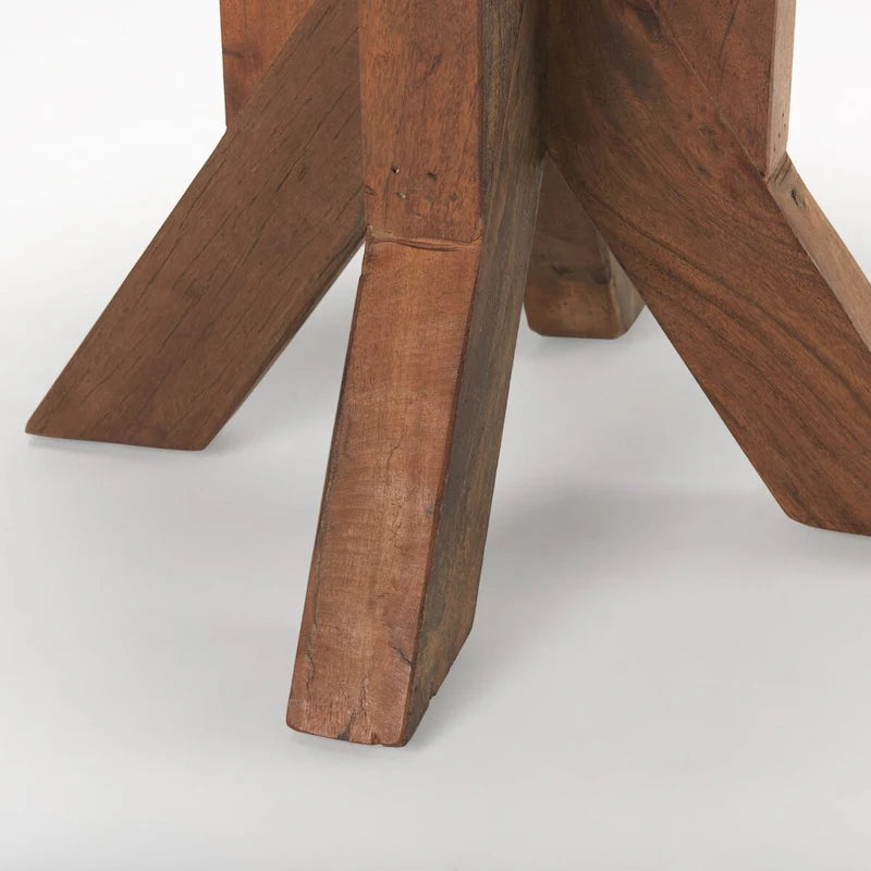 Table d'appoint en bois marron - 25.8"L x 25.8"l x 26.0"H