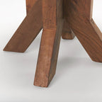 Table d'appoint en bois marron - 25.8"L x 25.8"l x 26.0"H