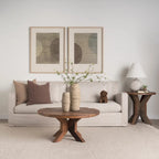 Table d'appoint en bois marron - 25.8"L x 25.8"l x 26.0"H